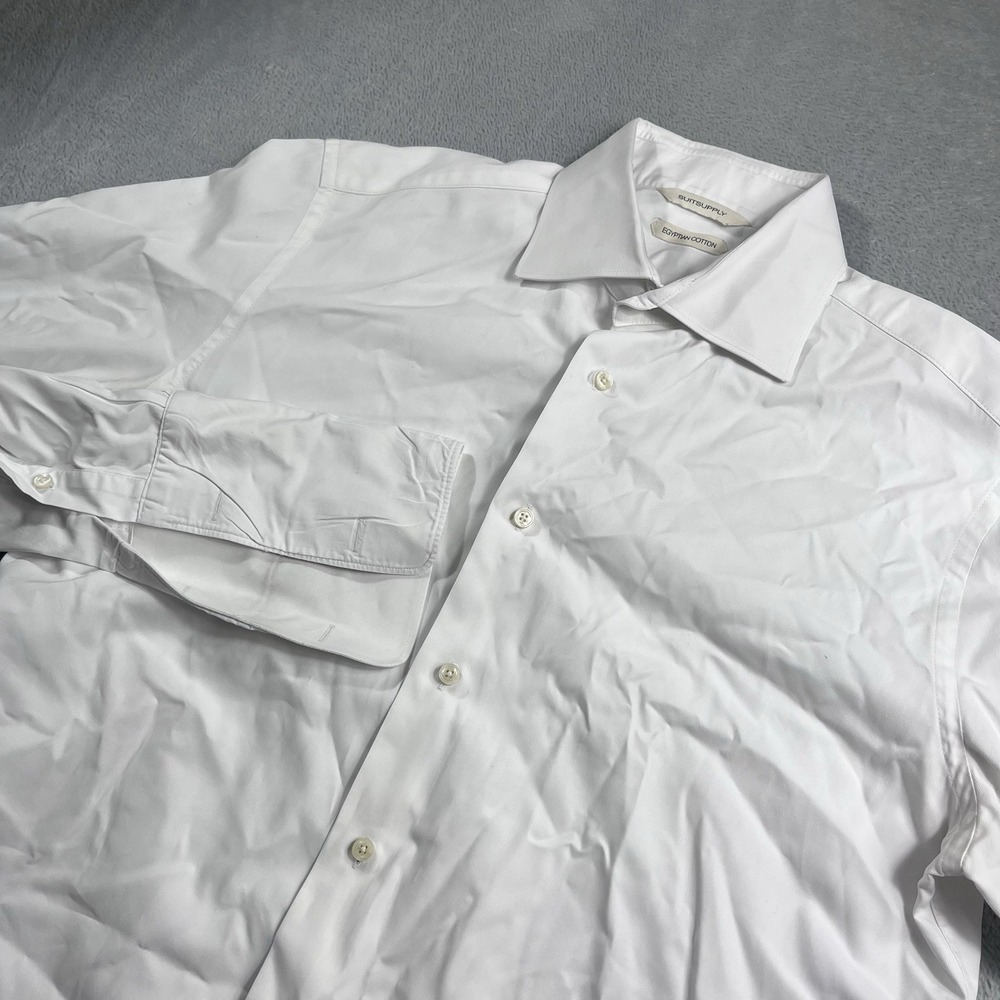 Suitsupply Tuxedo Shirt 40/ 15.75 Men Slim Fit Egyptian Cotton French Cuff
